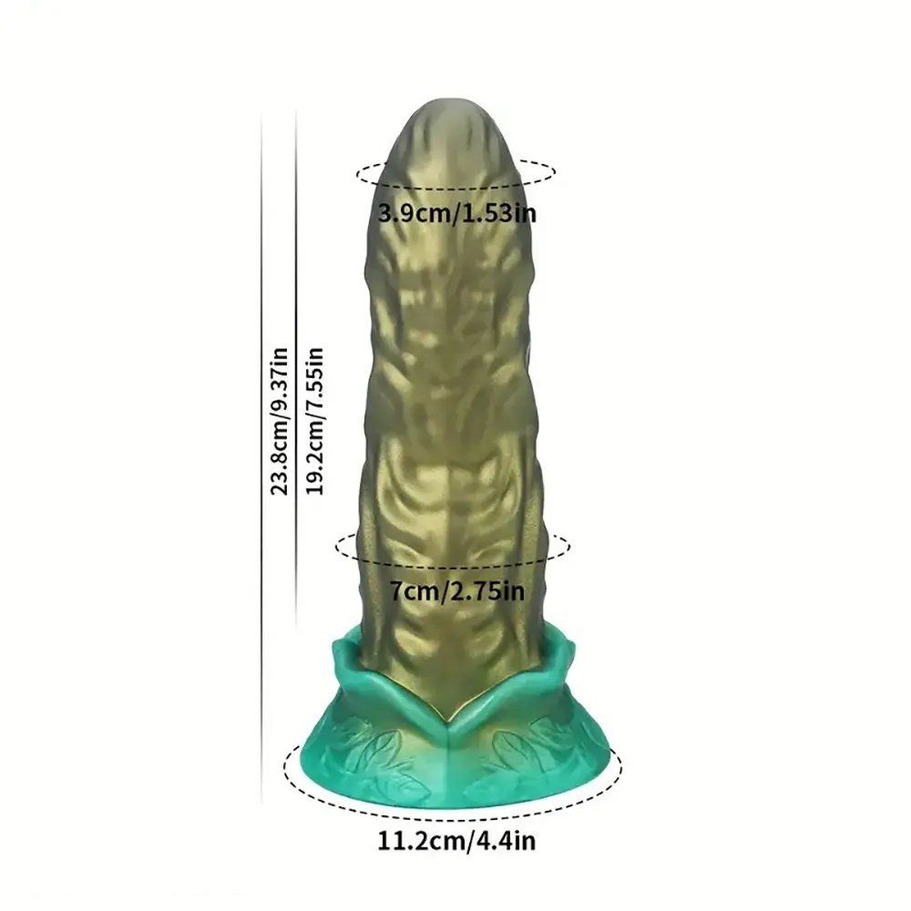 Golden monster face fantasy dildo, photo 9