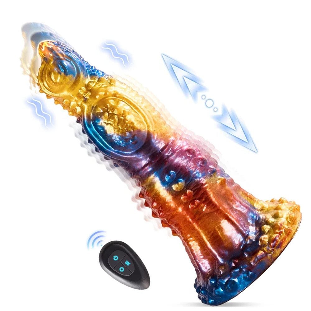 Golden phoenix fantasy dragon scale dildo, photo 1
