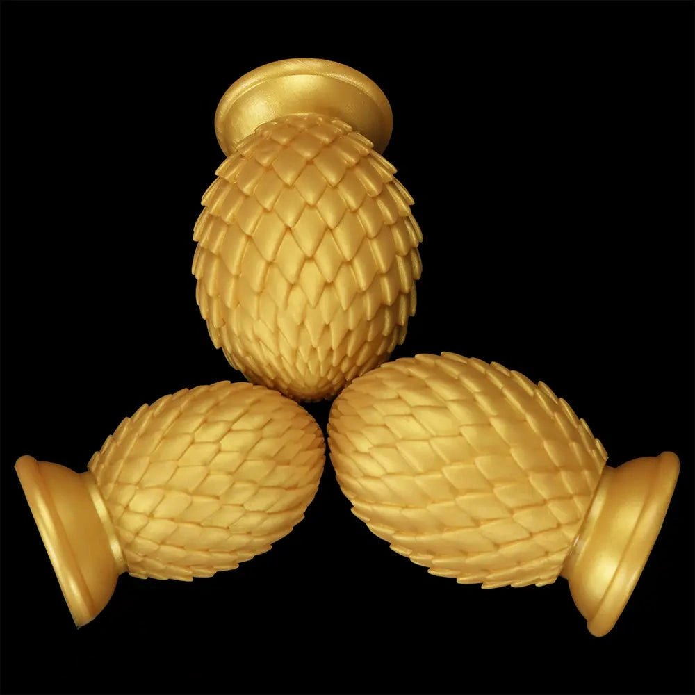 Gold pinecone silicone anal plug, photo 11