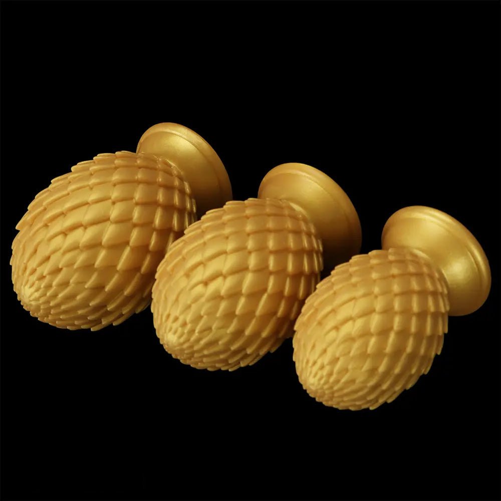 Gold pinecone silicone anal plug, photo 12