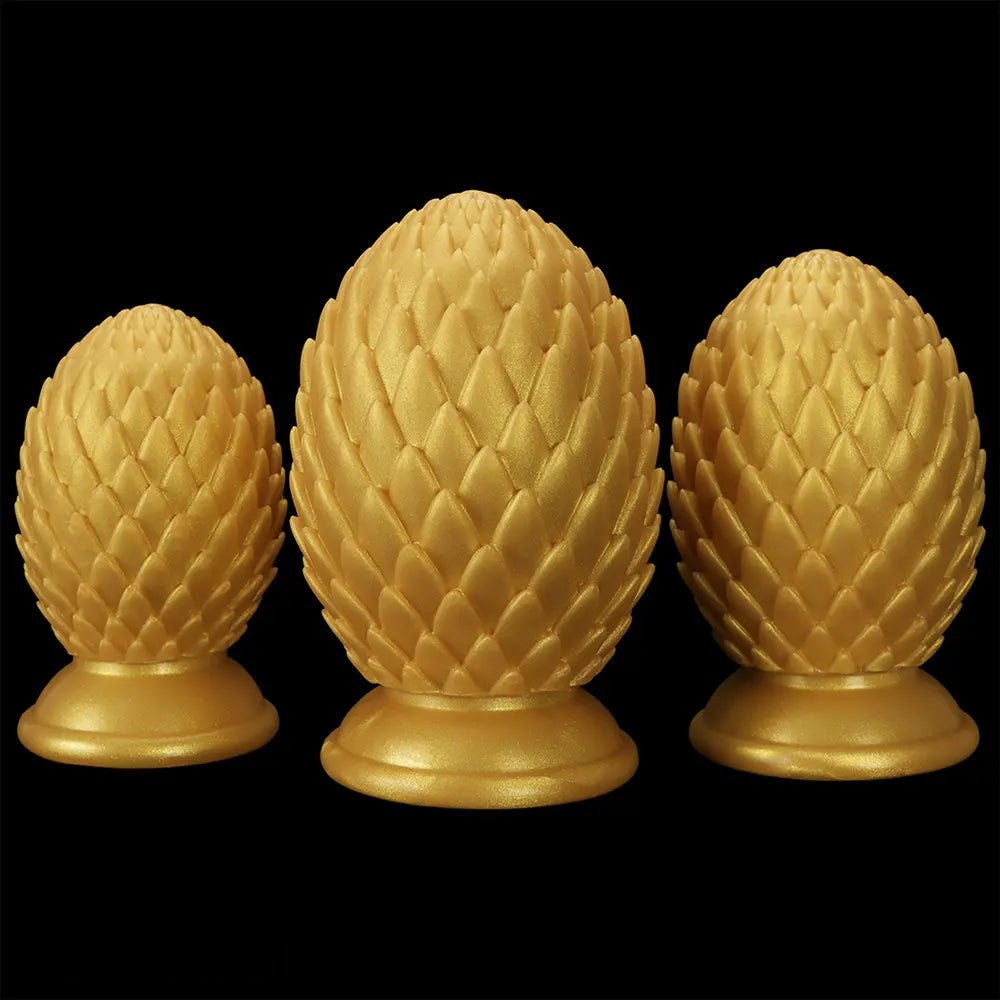 Gold pinecone silicone anal plug, photo 13