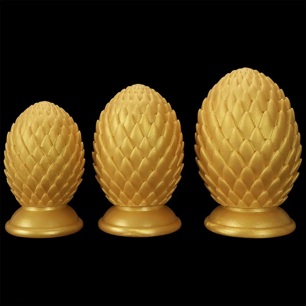 Gold pinecone silicone anal plug, photo 14