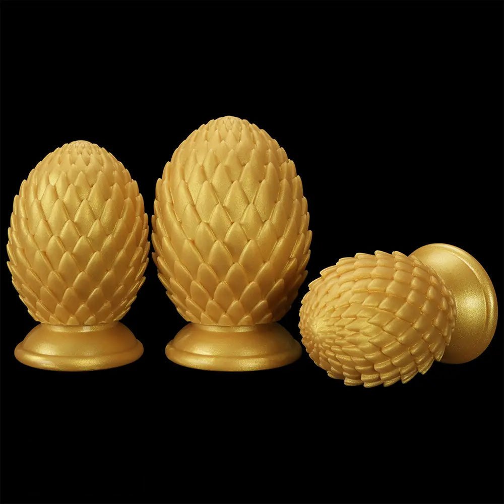 Gold pinecone silicone anal plug, photo 15