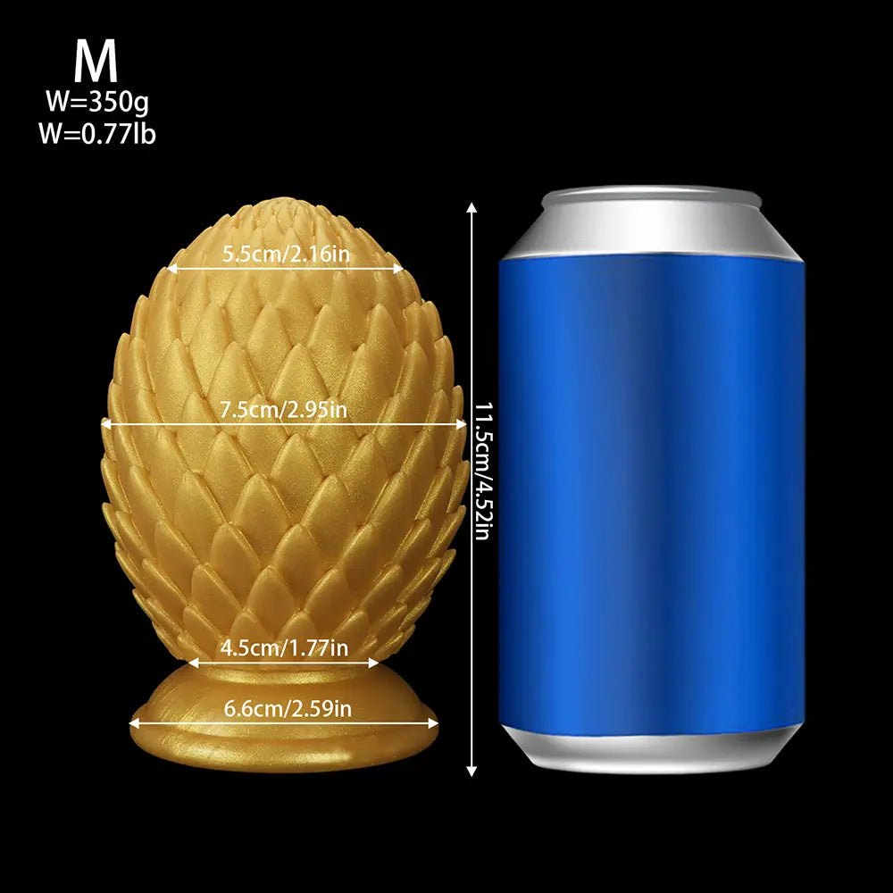 Gold pinecone silicone anal plug, photo 17