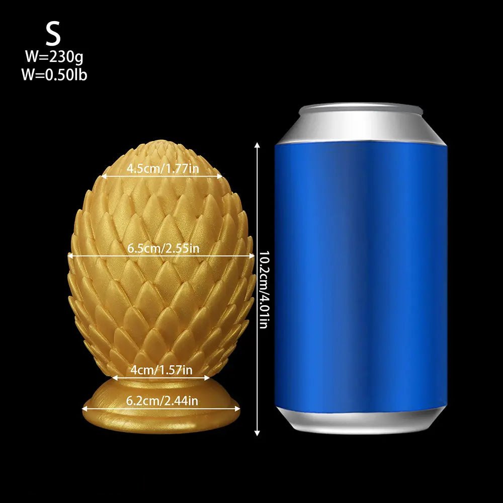 Gold pinecone silicone anal plug, photo 18