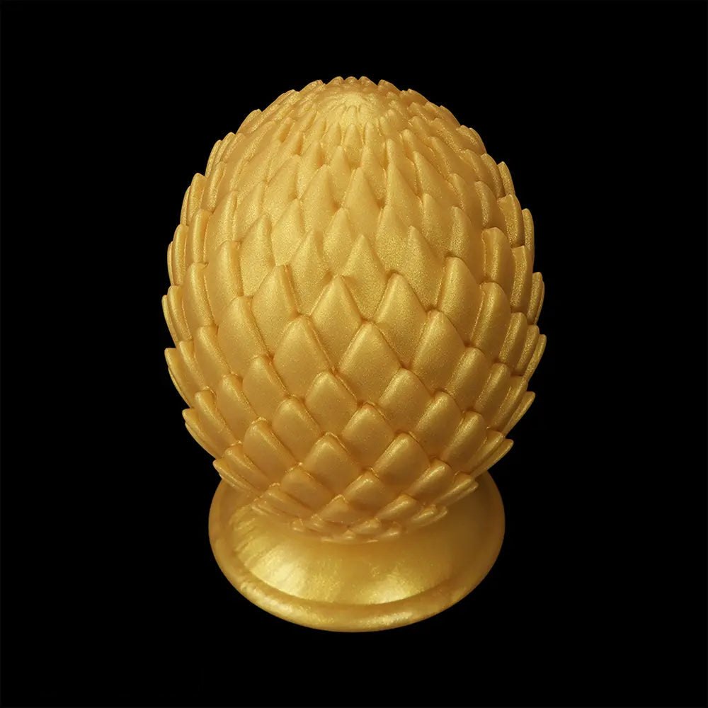 Gold pinecone silicone anal plug, photo 3