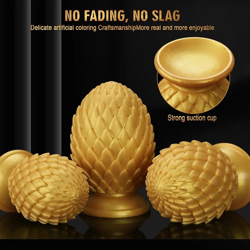 Gold pinecone silicone anal plug, photo 7