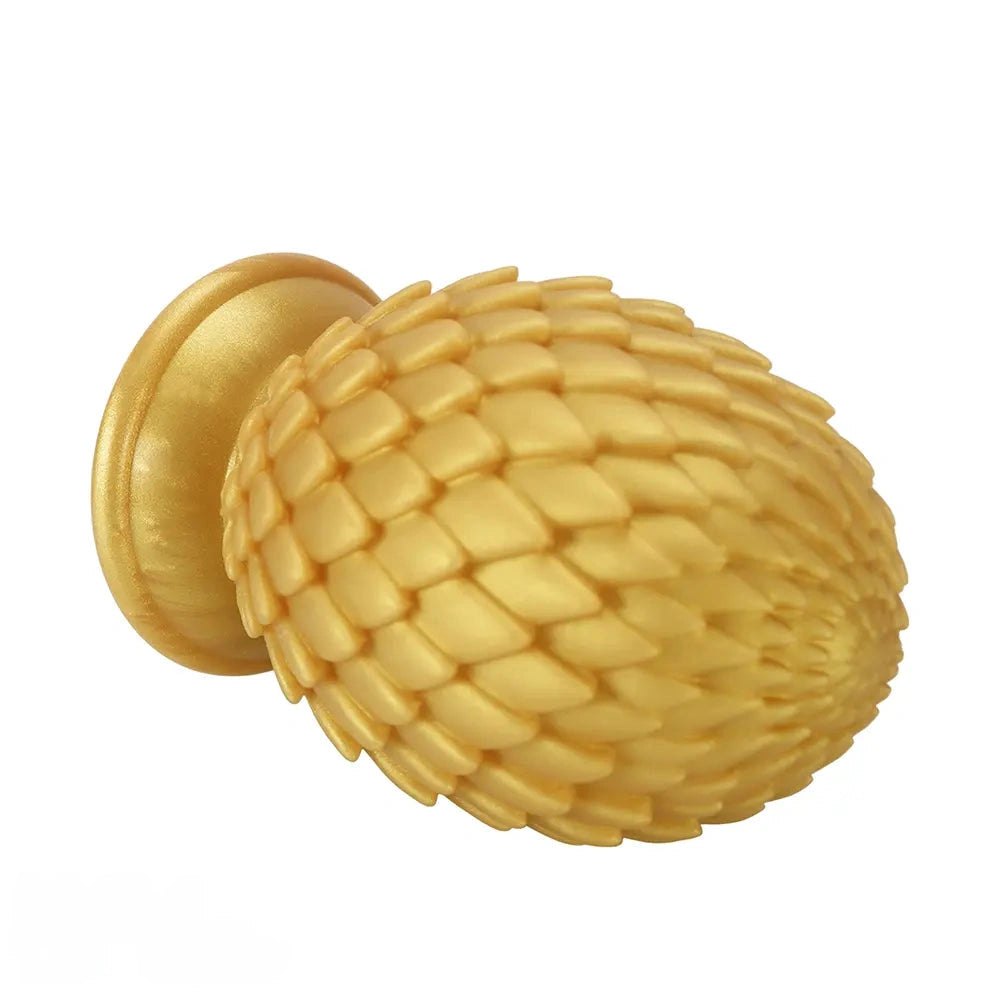 Gold pinecone silicone anal plug, photo 9