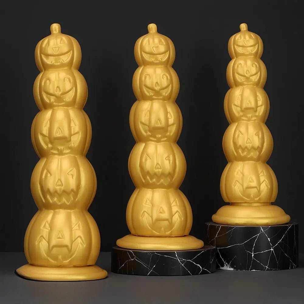 Golden pumpkin stack fantasy dildo, photo 1