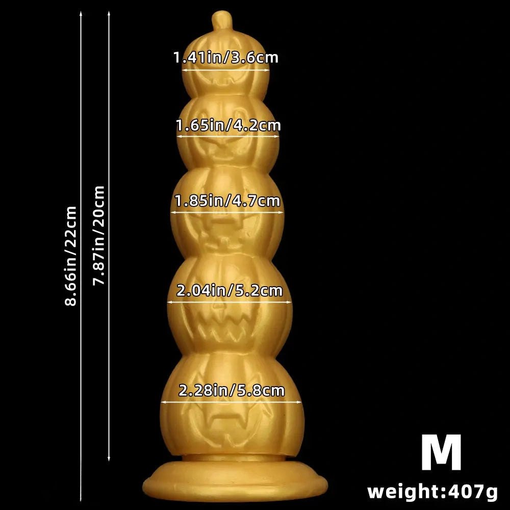 Golden pumpkin stack fantasy dildo, photo 10