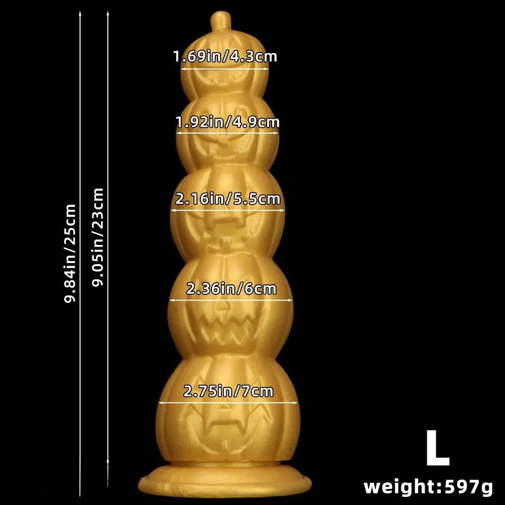 Golden pumpkin stack fantasy dildo, photo 11