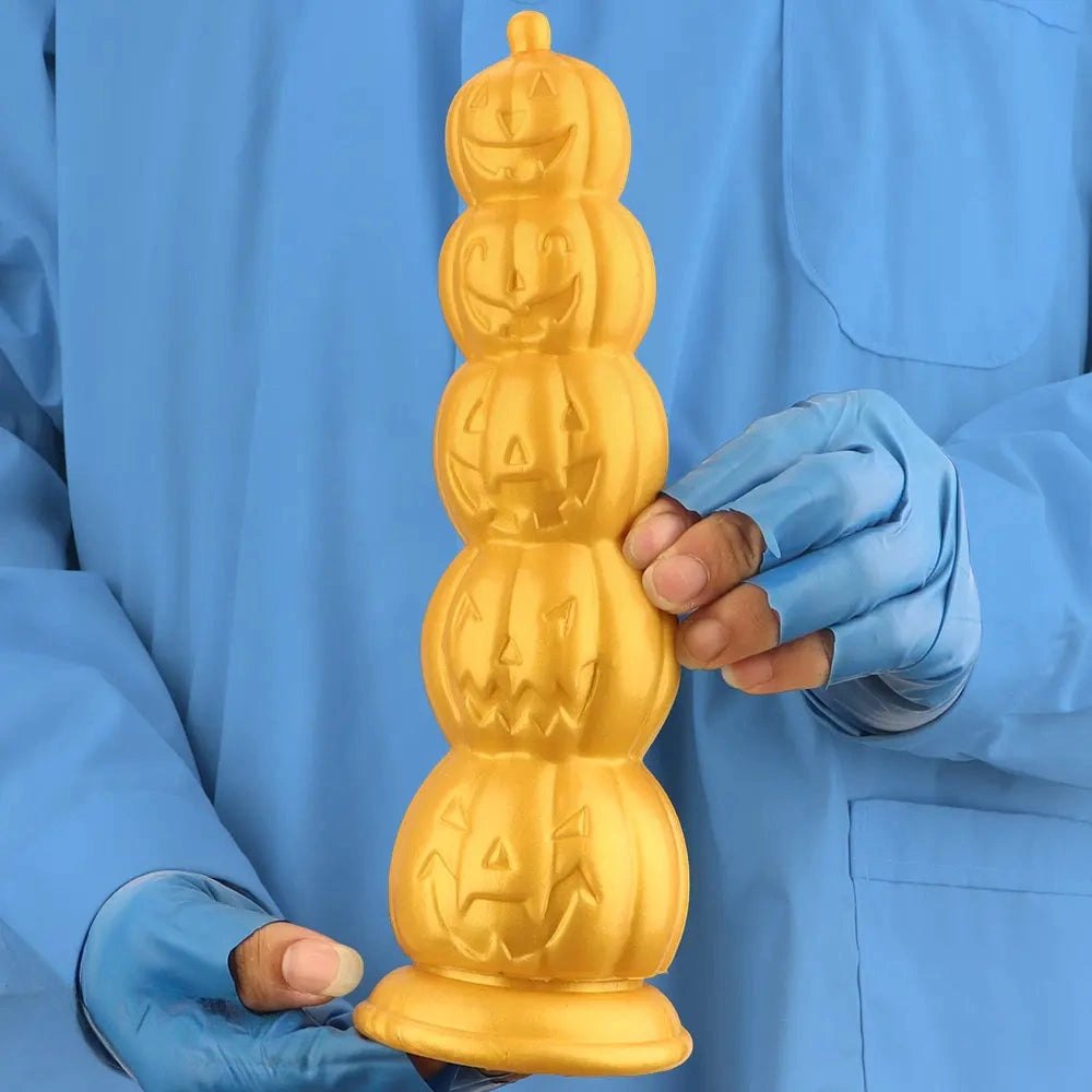 Golden pumpkin stack fantasy dildo, photo 13
