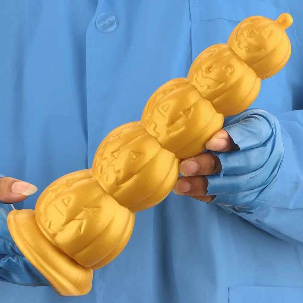 Golden pumpkin stack fantasy dildo, photo 14
