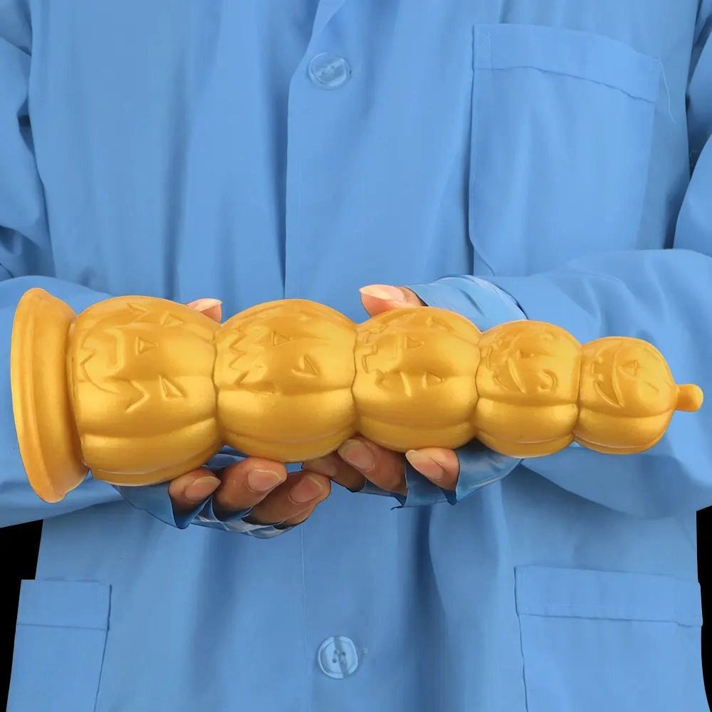 Golden pumpkin stack fantasy dildo, photo 15