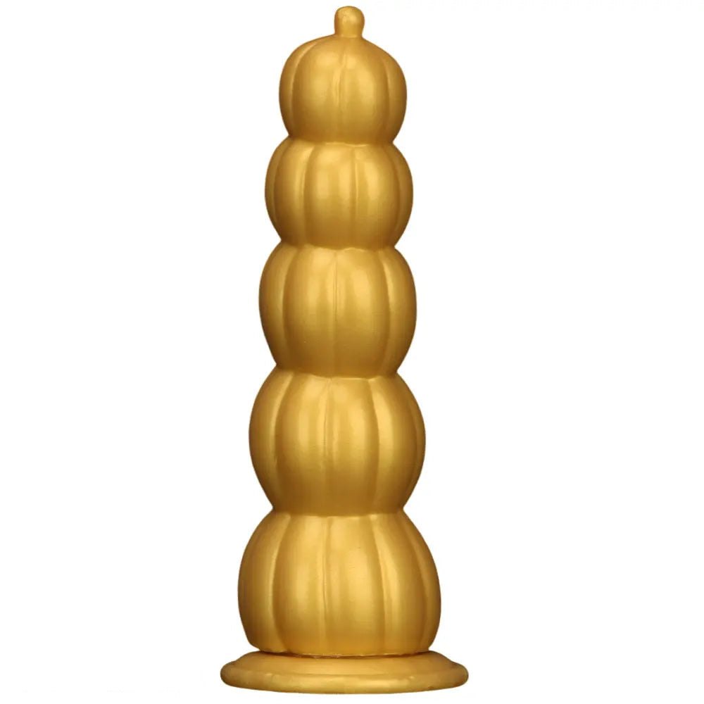 Golden pumpkin stack fantasy dildo, photo 2
