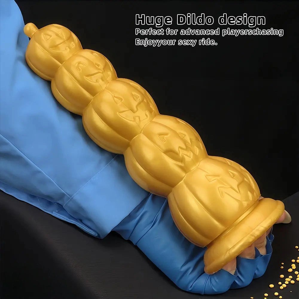 Golden pumpkin stack fantasy dildo, photo 6