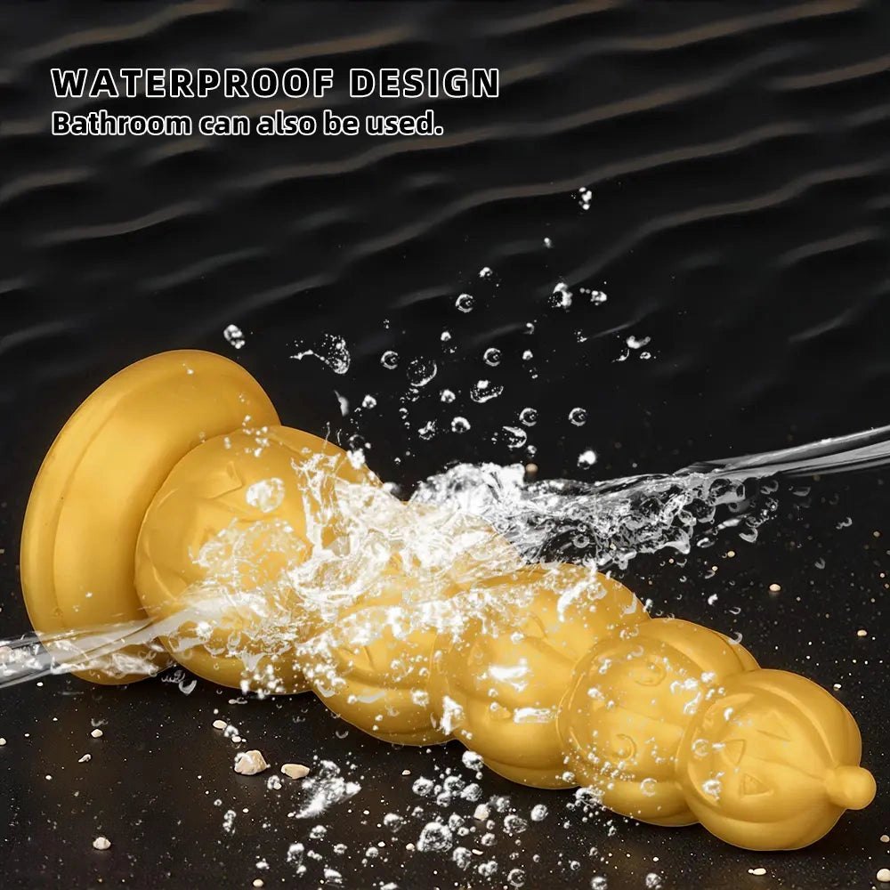 Golden pumpkin stack fantasy dildo, photo 7