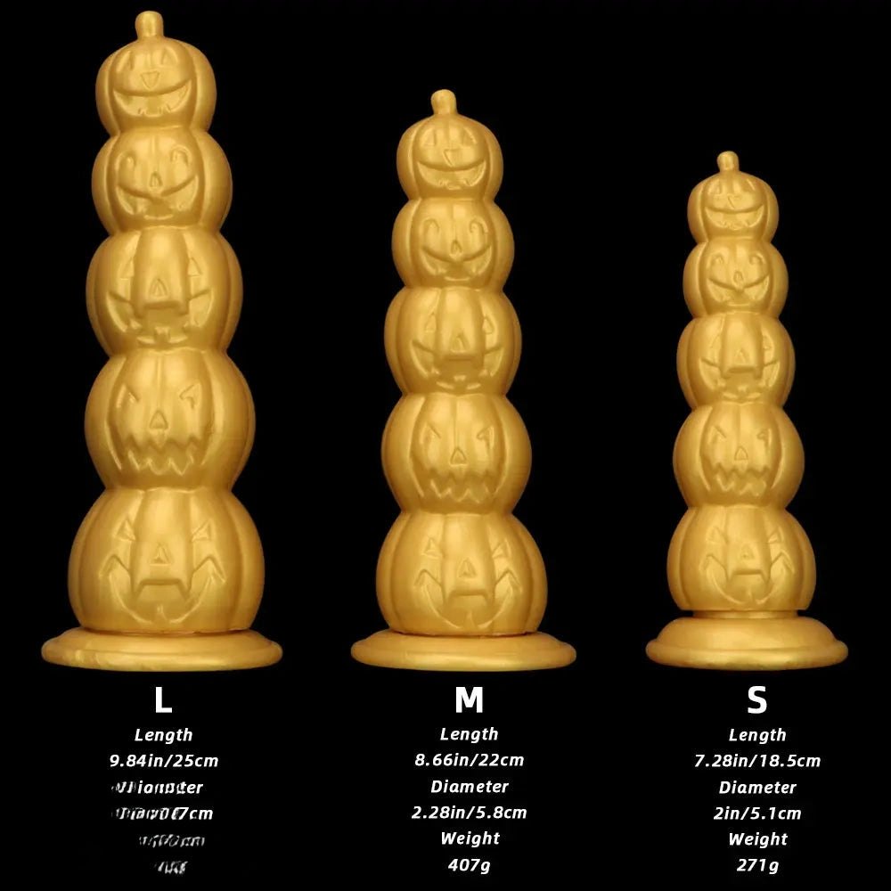 Golden pumpkin stack fantasy dildo, photo 8