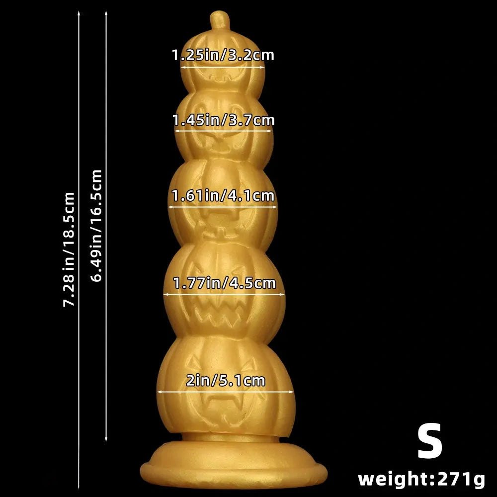 Golden pumpkin stack fantasy dildo, photo 9