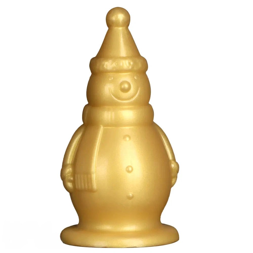 Gold snowman novelty butt plug, photo 1