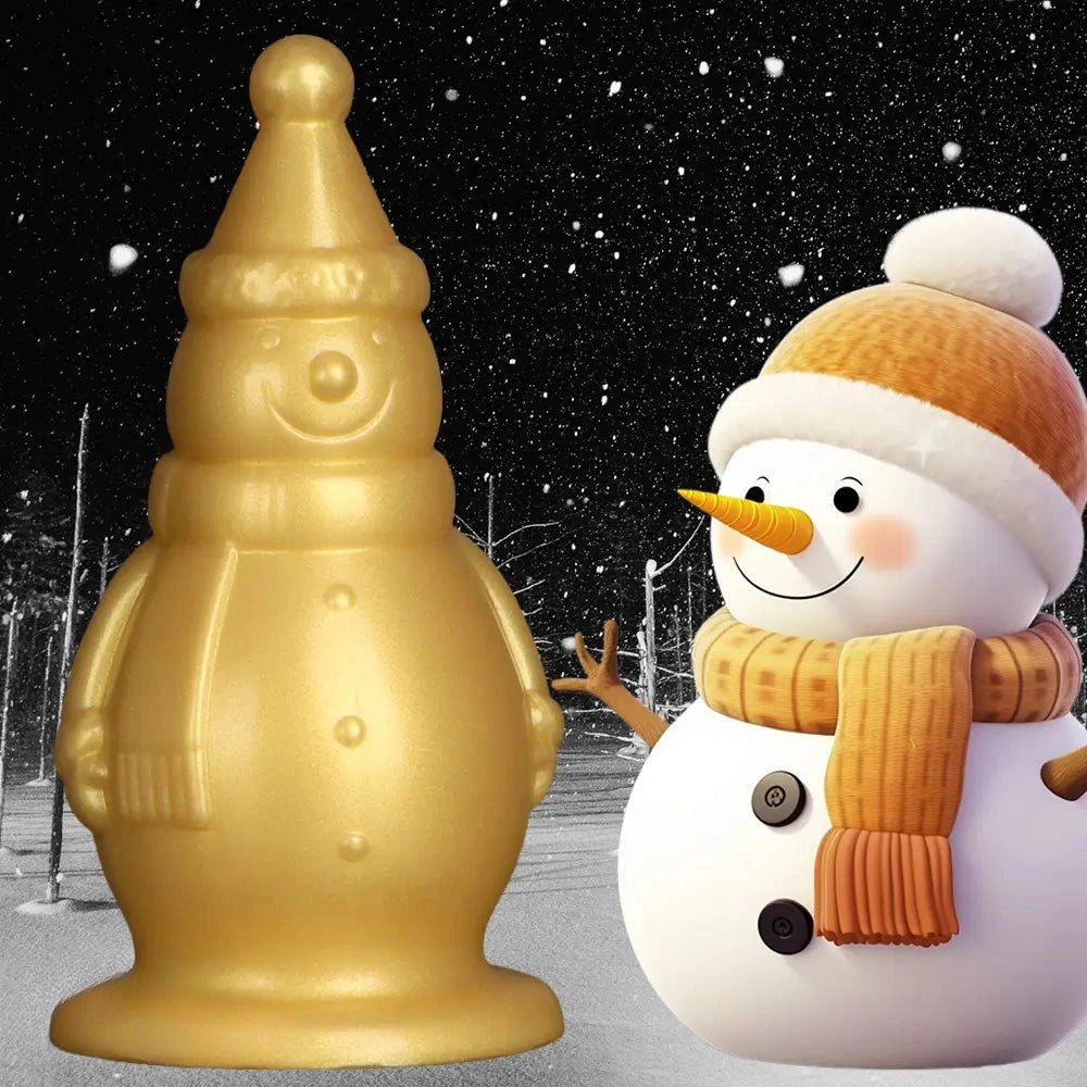 Gold snowman novelty butt plug, photo 2