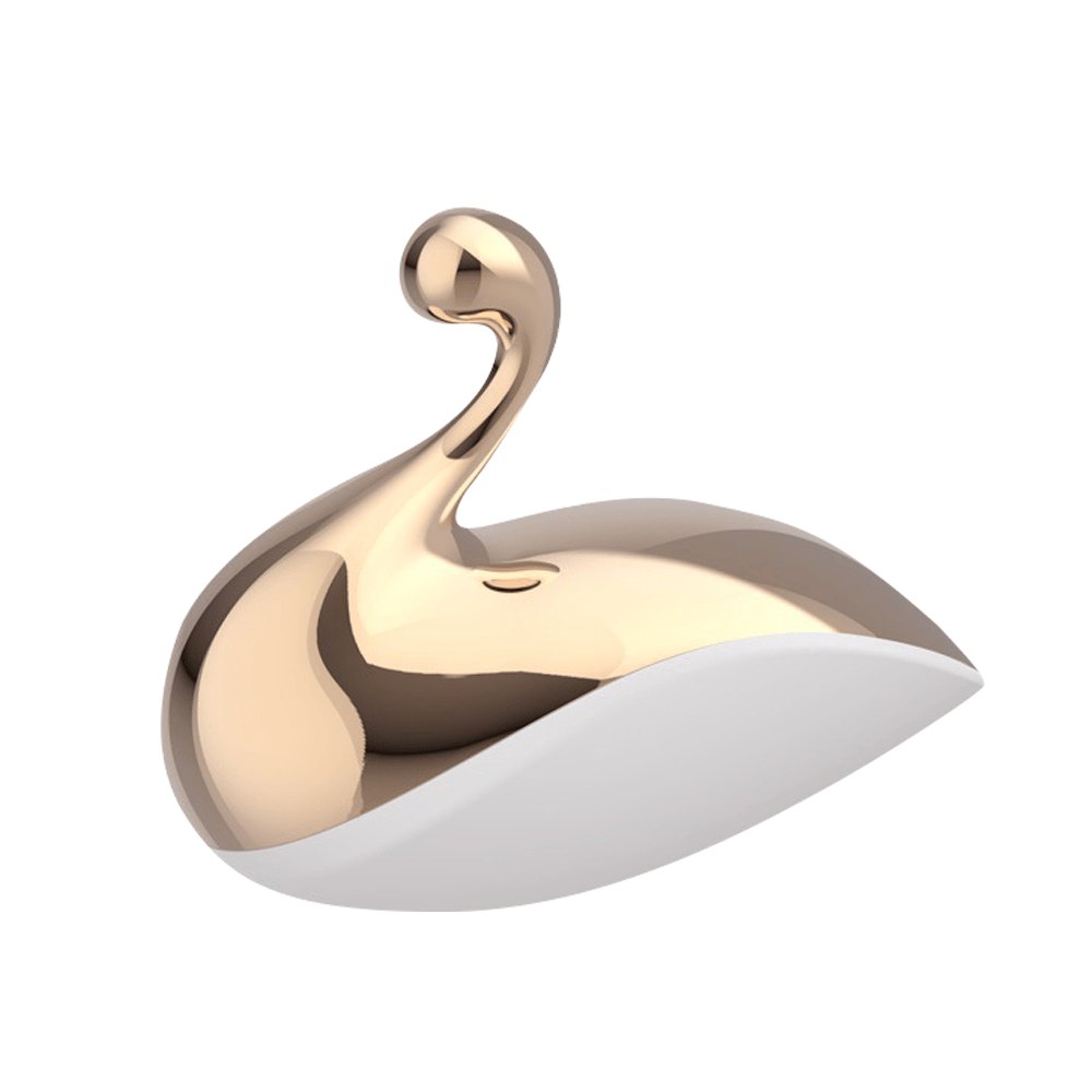 Gold and white swan shaped clit suction vibrator, photo 5