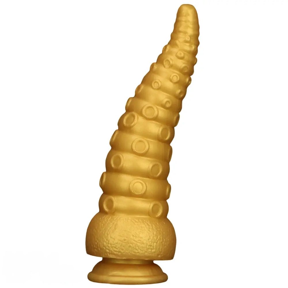 Gold tentacle fantasy silicone dildo, photo 1