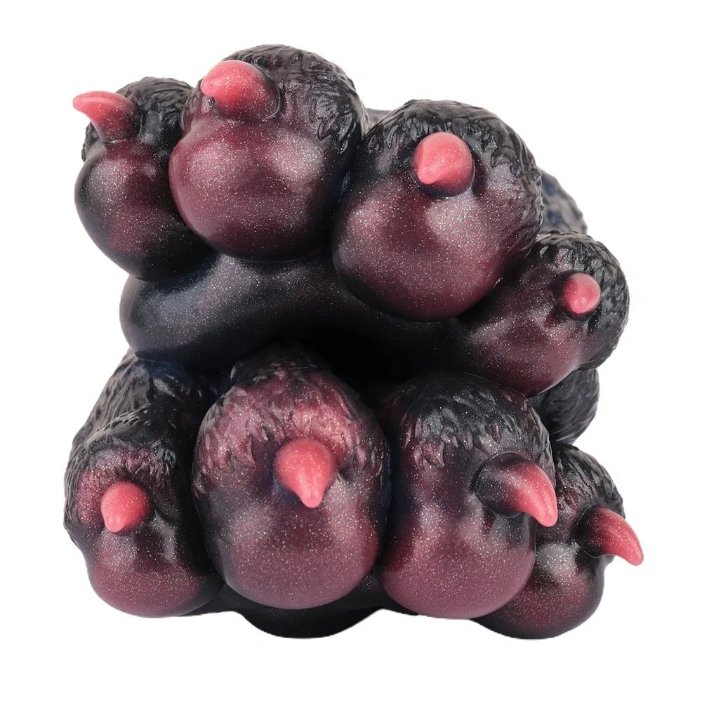 Black and burgundy double wolf paw masturbator, photo 3