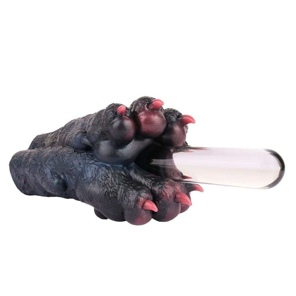 Black and burgundy double wolf paw masturbator, photo 6