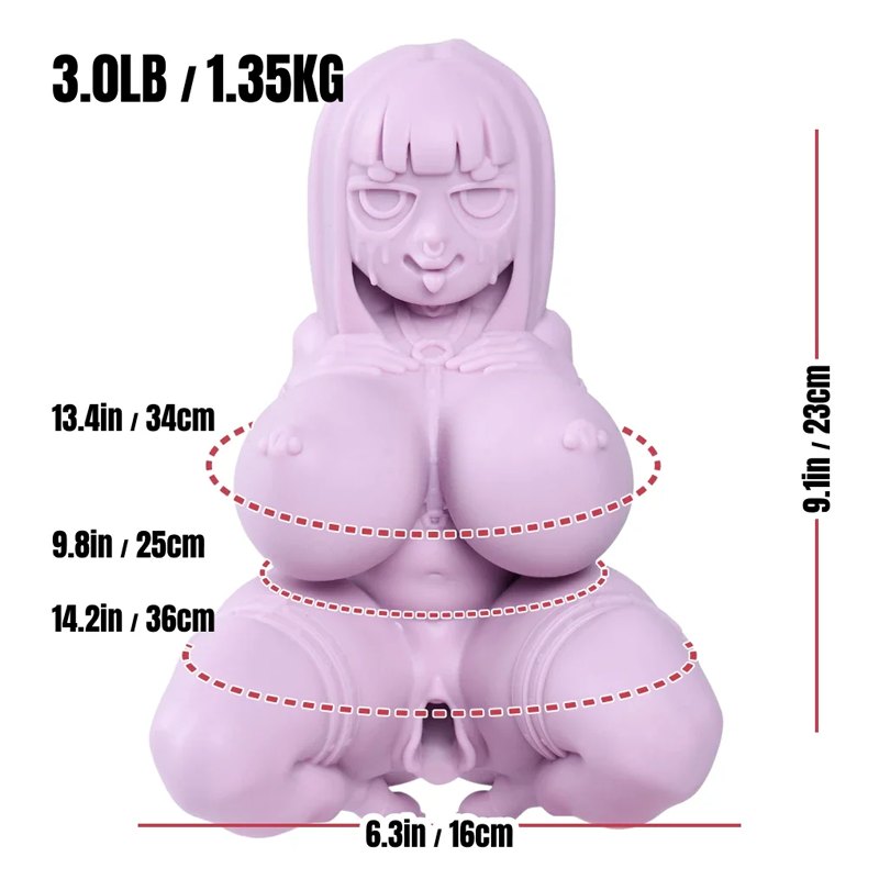 Light pink goth anime torso masturbator, photo 3
