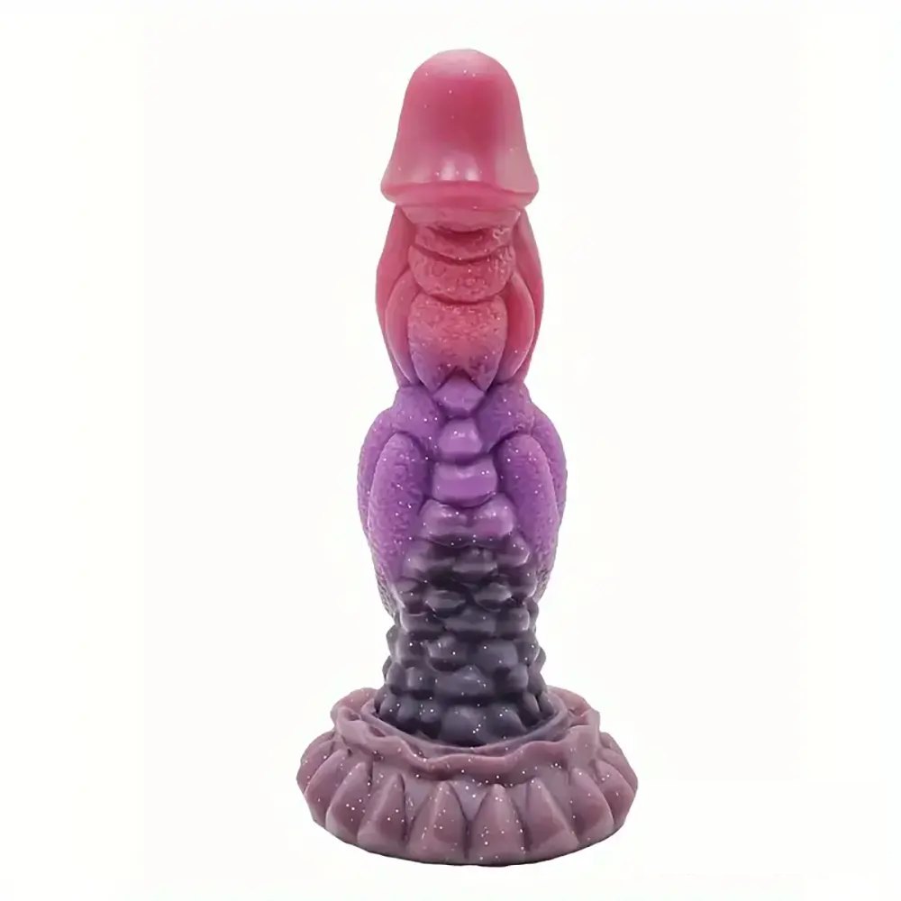Pink gradient fantasy silicone dildo, photo 1