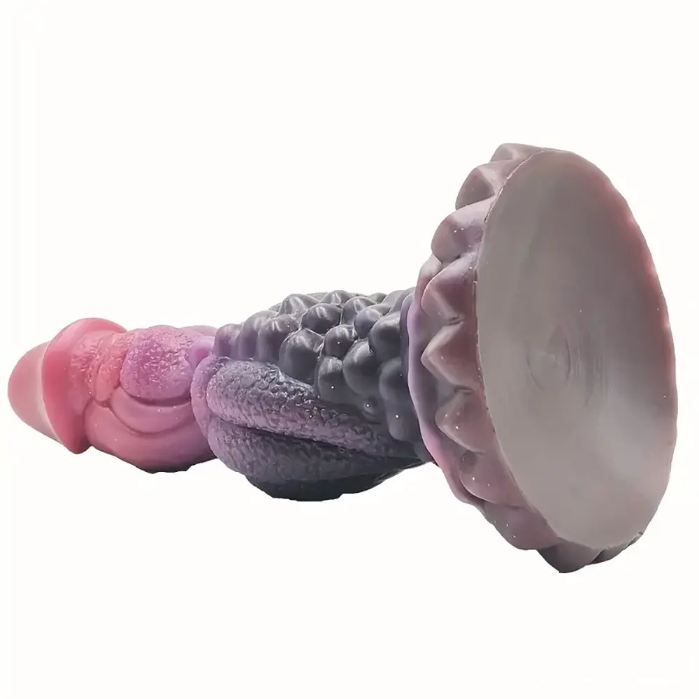 Pink gradient fantasy silicone dildo, photo 3