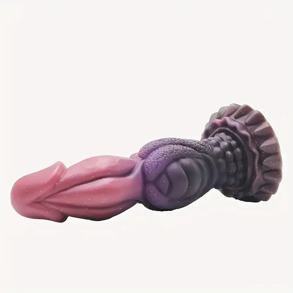 Pink gradient fantasy silicone dildo, photo 5