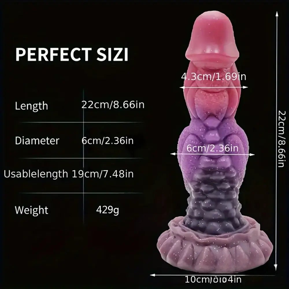 Pink gradient fantasy silicone dildo, photo 6