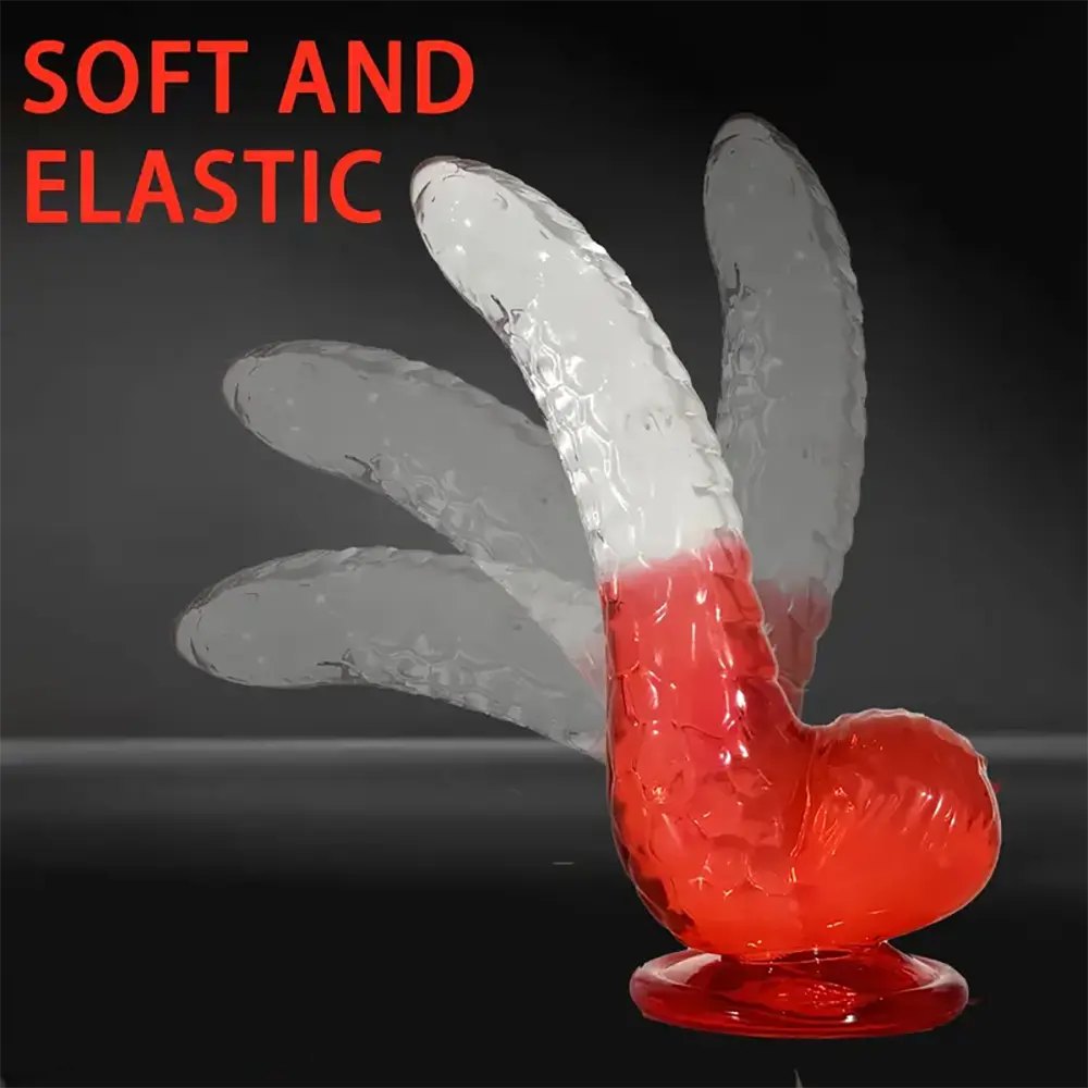 Translucent gradient jelly dildo, photo 1