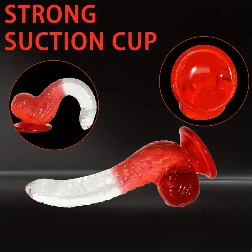 Translucent gradient jelly dildo, photo 10