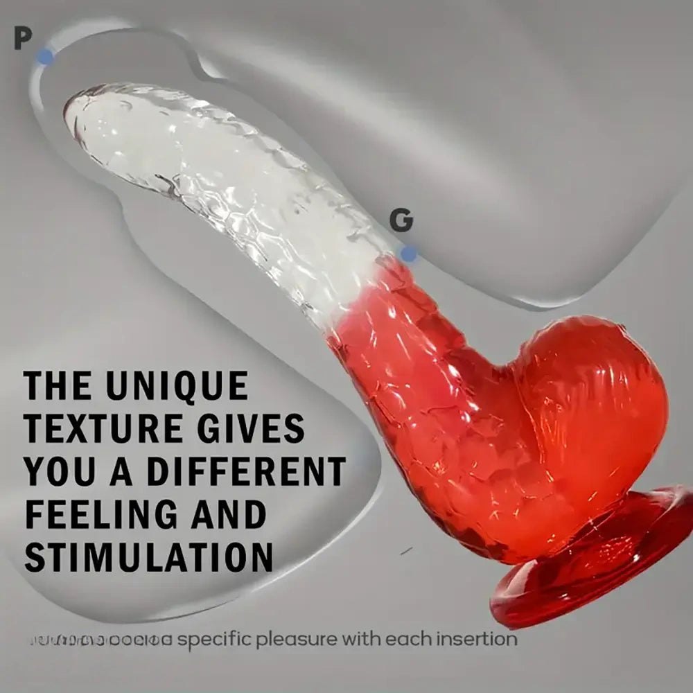 Translucent gradient jelly dildo, photo 2