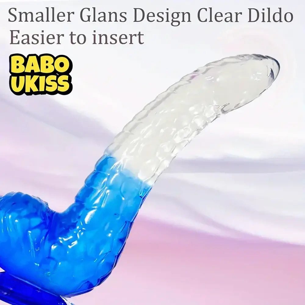 Translucent gradient jelly dildo, photo 6