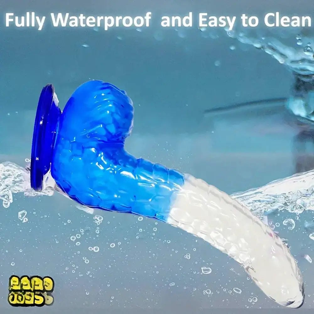 Translucent gradient jelly dildo, photo 8