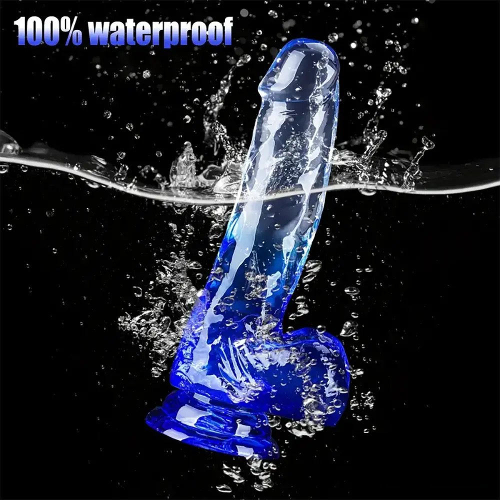 Gradient jelly tpe realistic dildo, photo 2