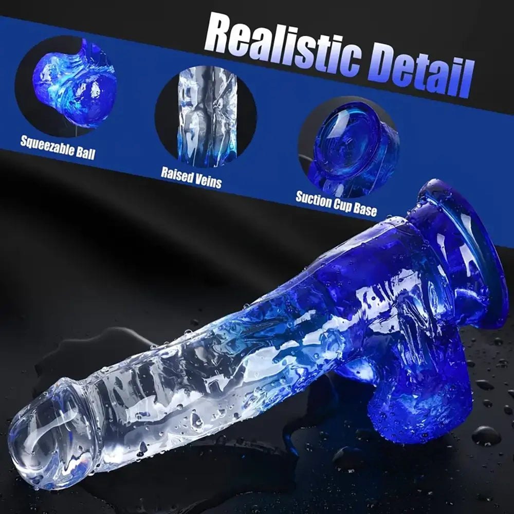 Gradient jelly tpe realistic dildo, photo 3