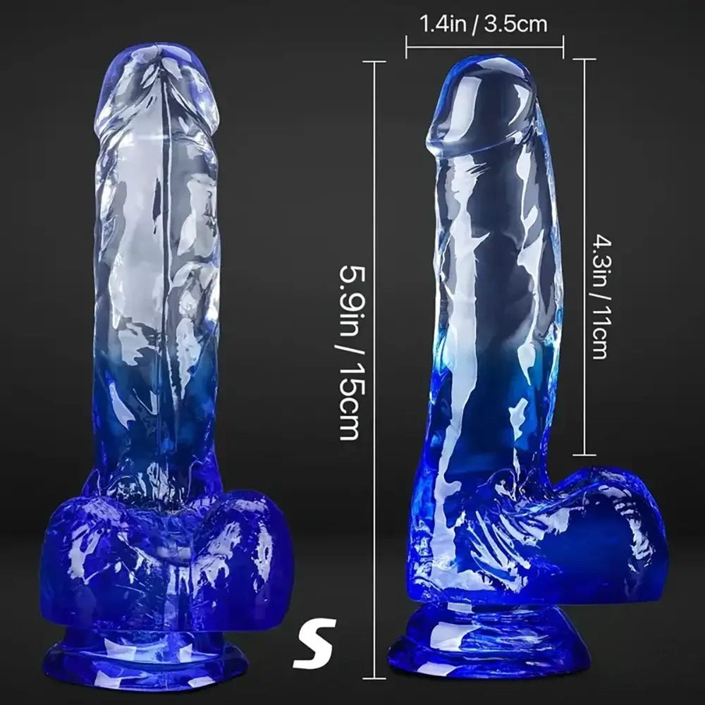 Gradient jelly tpe realistic dildo, photo 6