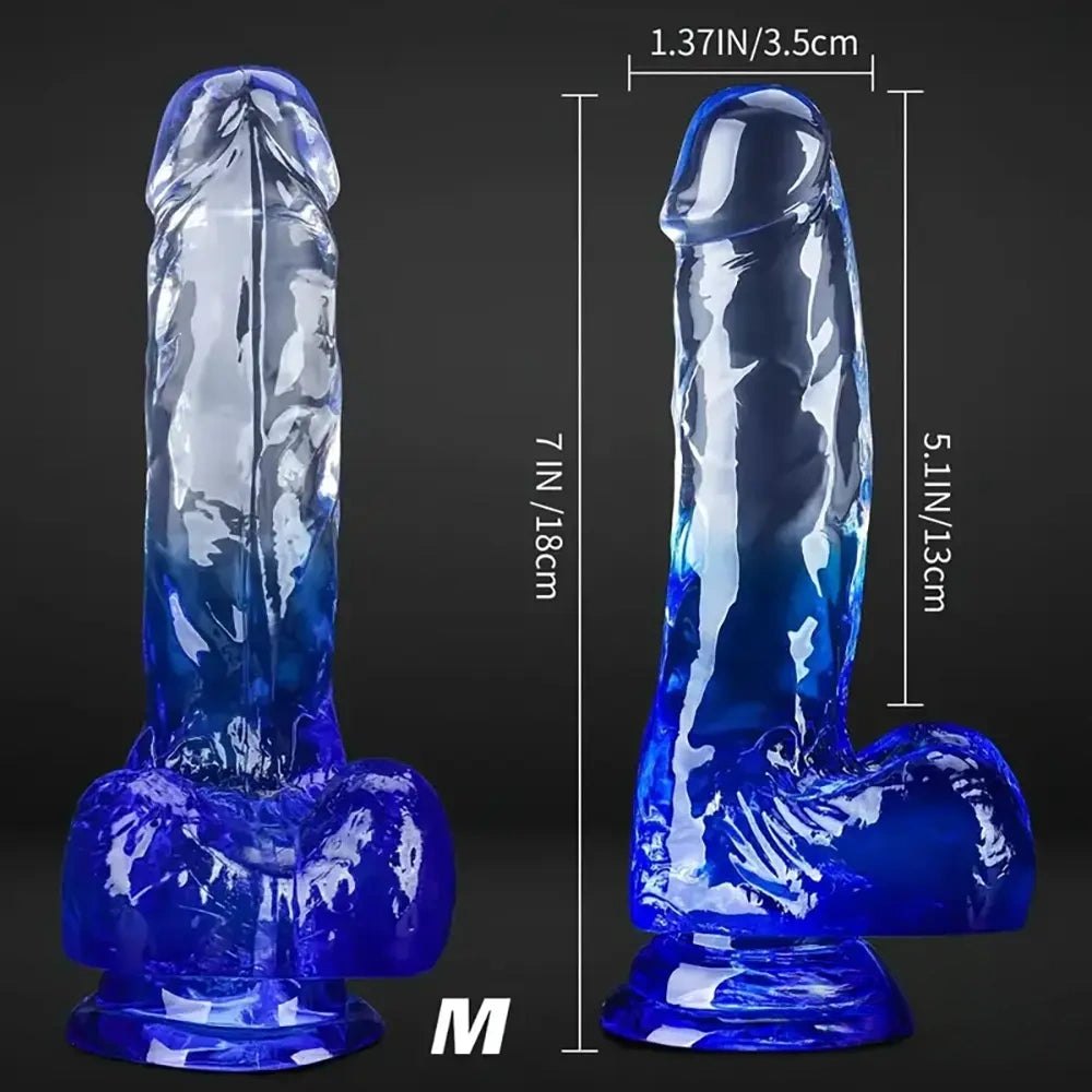 Gradient jelly tpe realistic dildo, photo 7