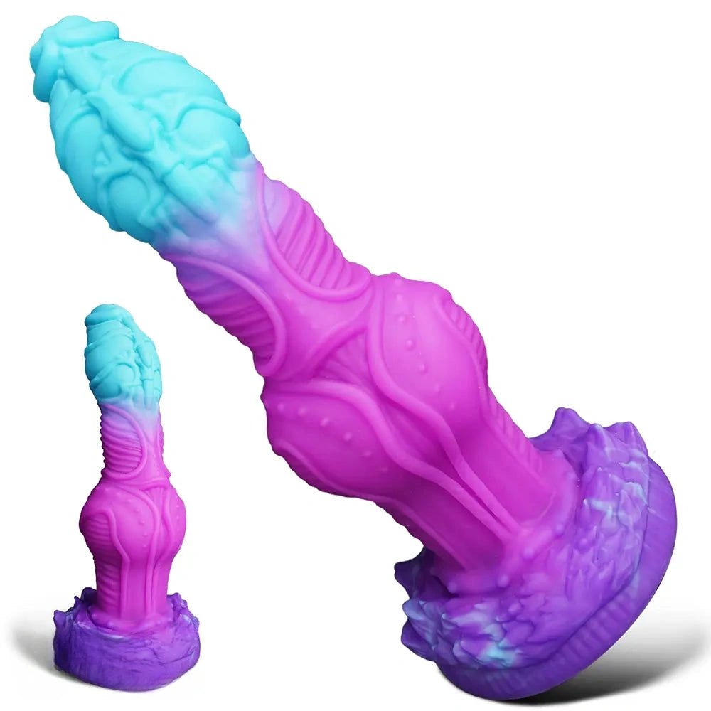 Gradient knotted fantasy dildo, photo 2