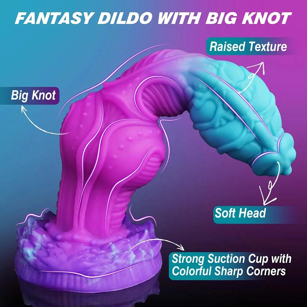 Gradient knotted fantasy dildo, photo 4