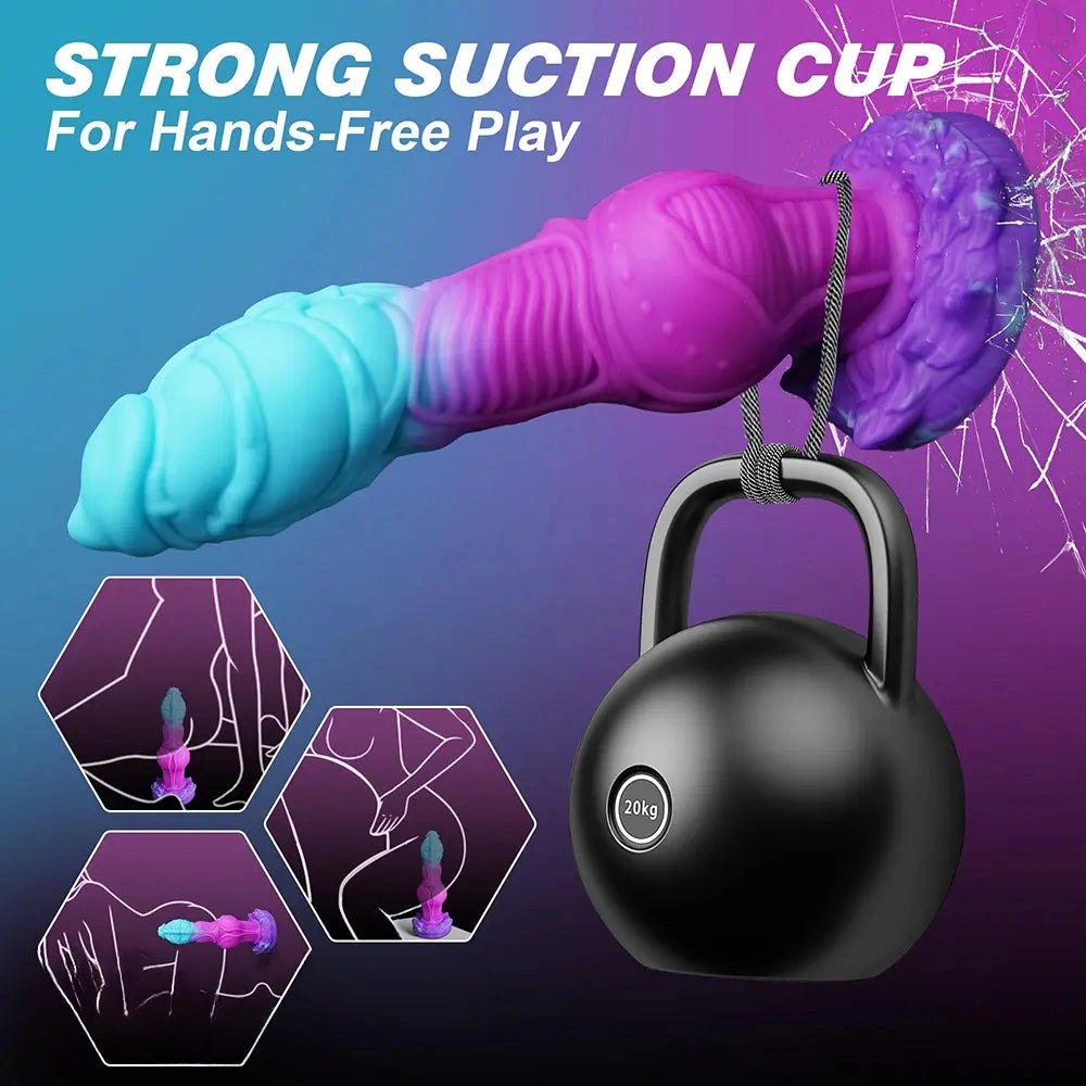 Gradient knotted fantasy dildo, photo 7