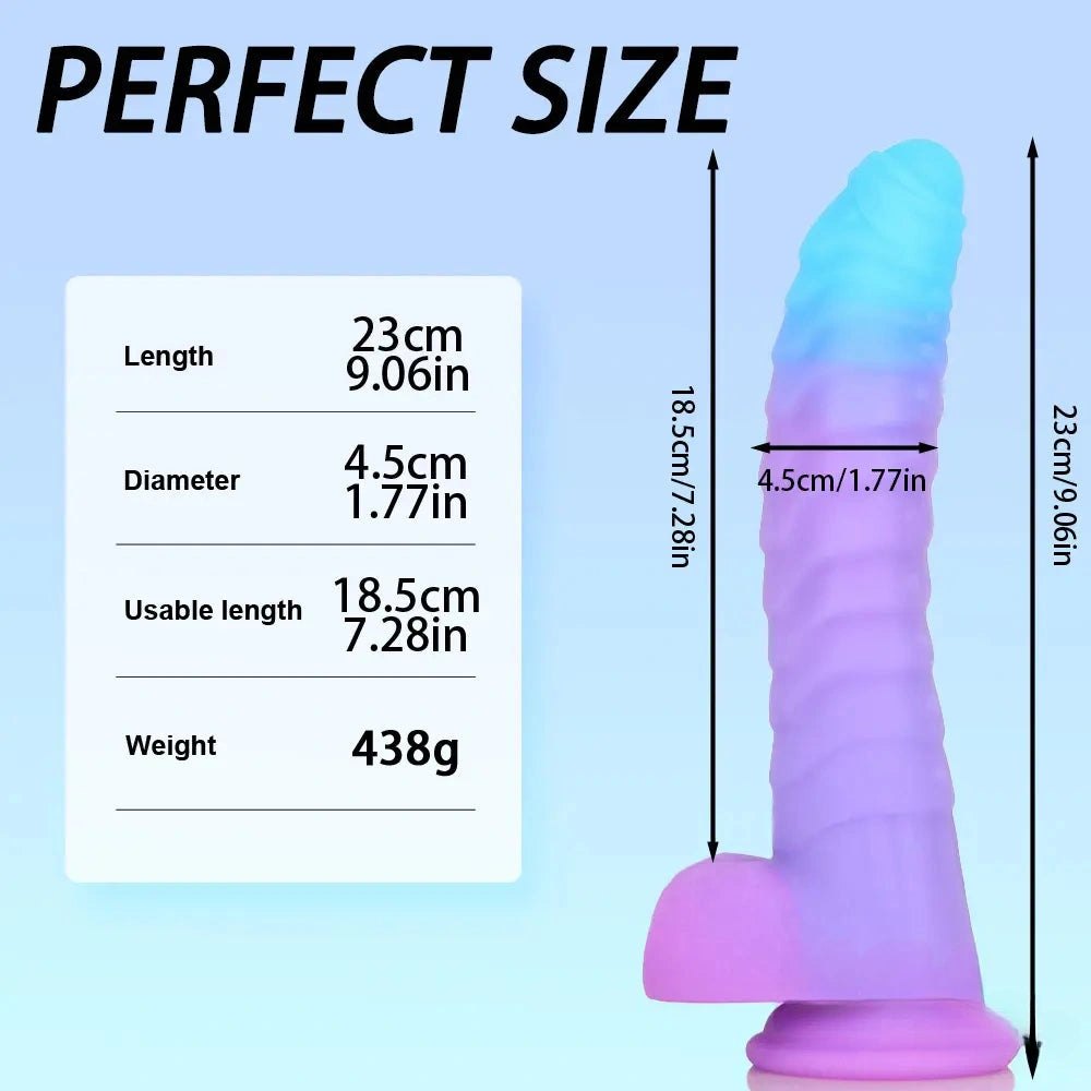 Blue purple gradient fantasy dildo, photo 14