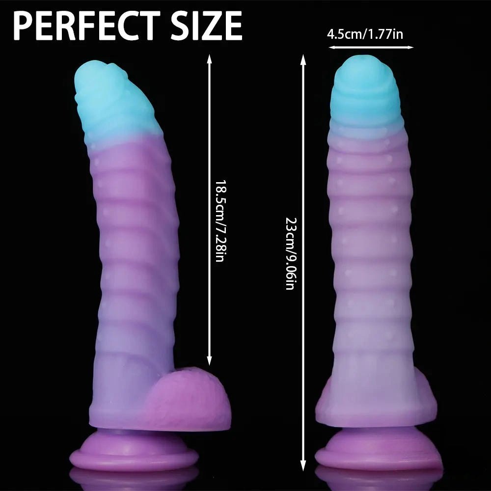 Blue purple gradient fantasy dildo, photo 3