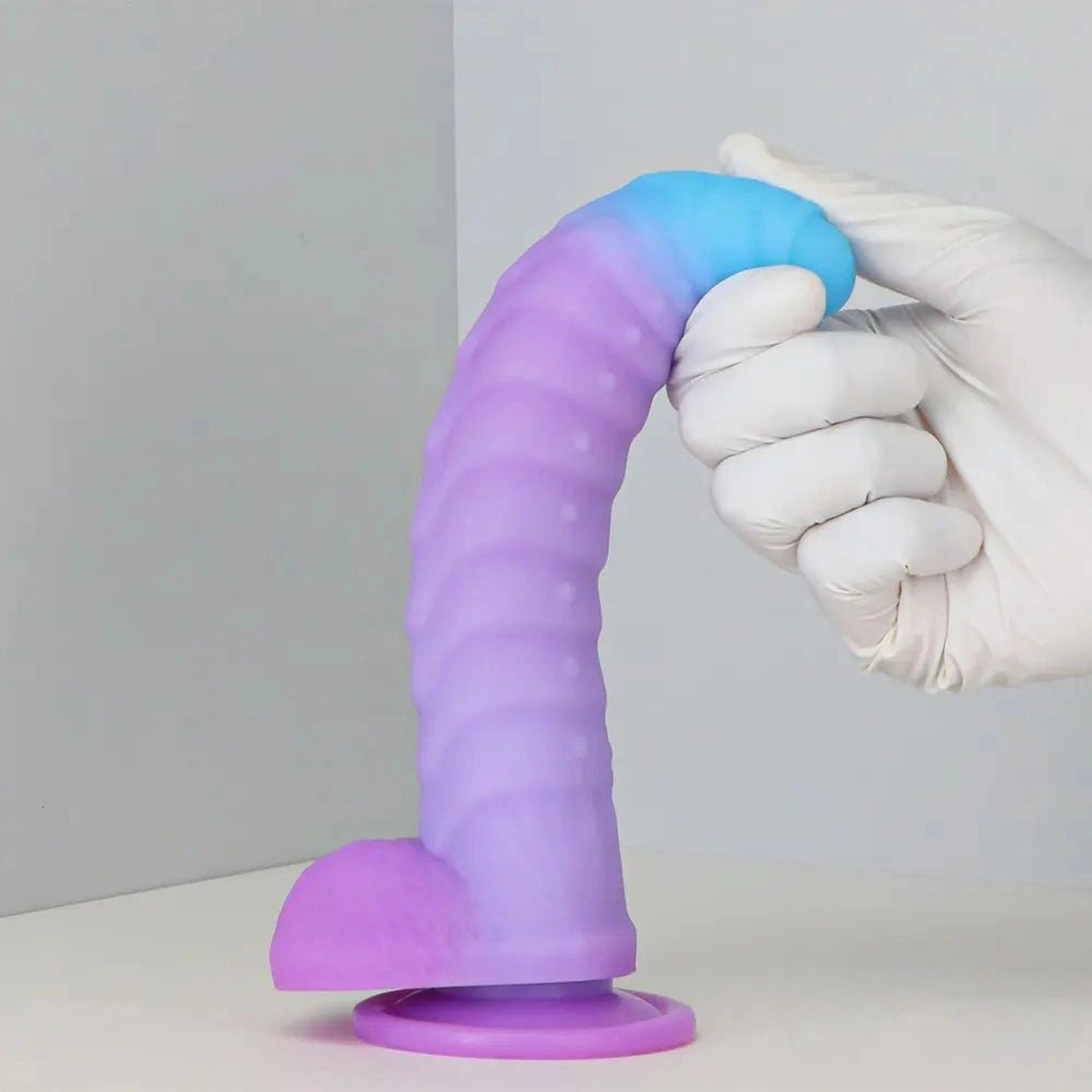 Blue purple gradient fantasy dildo, photo 4