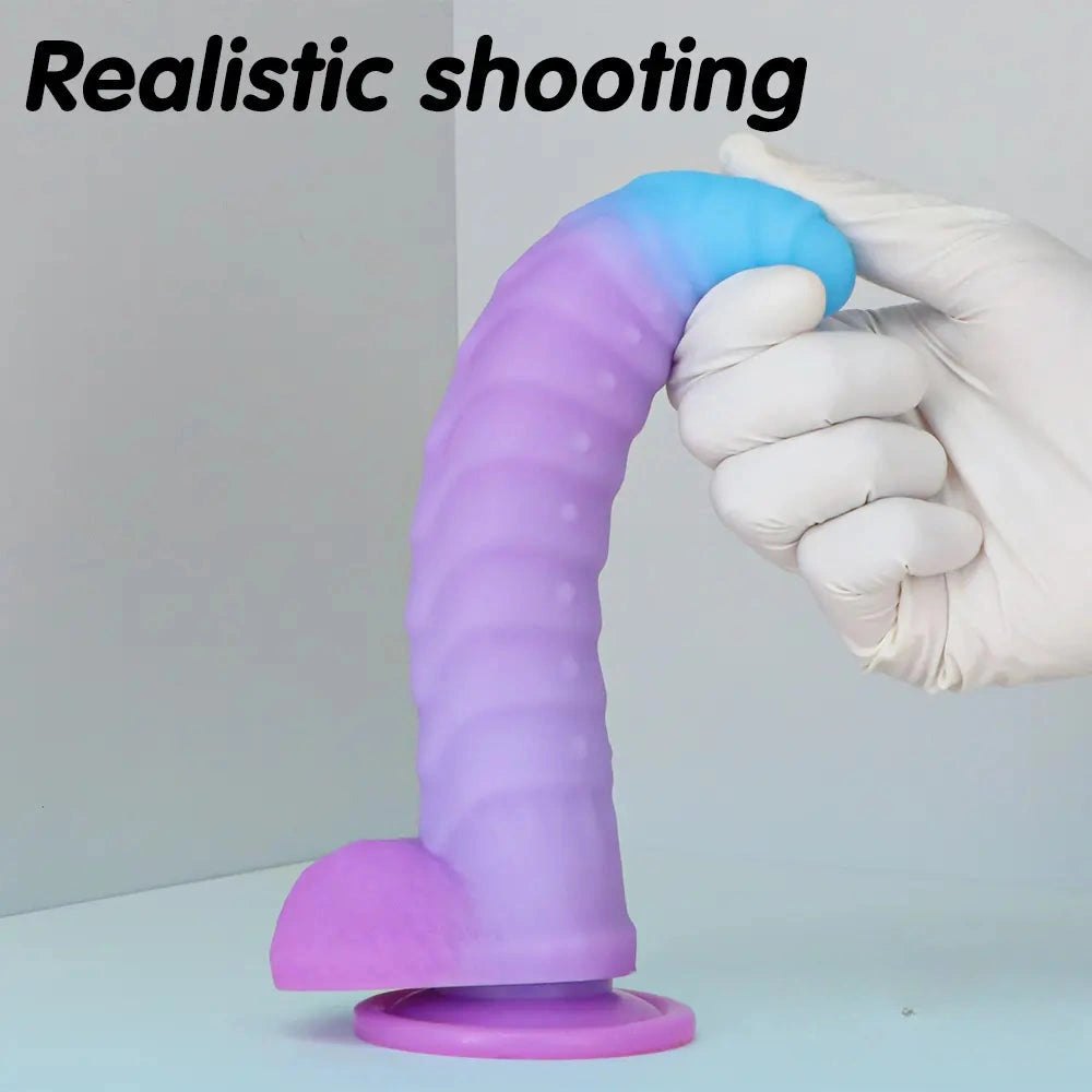 Blue purple gradient fantasy dildo, photo 6